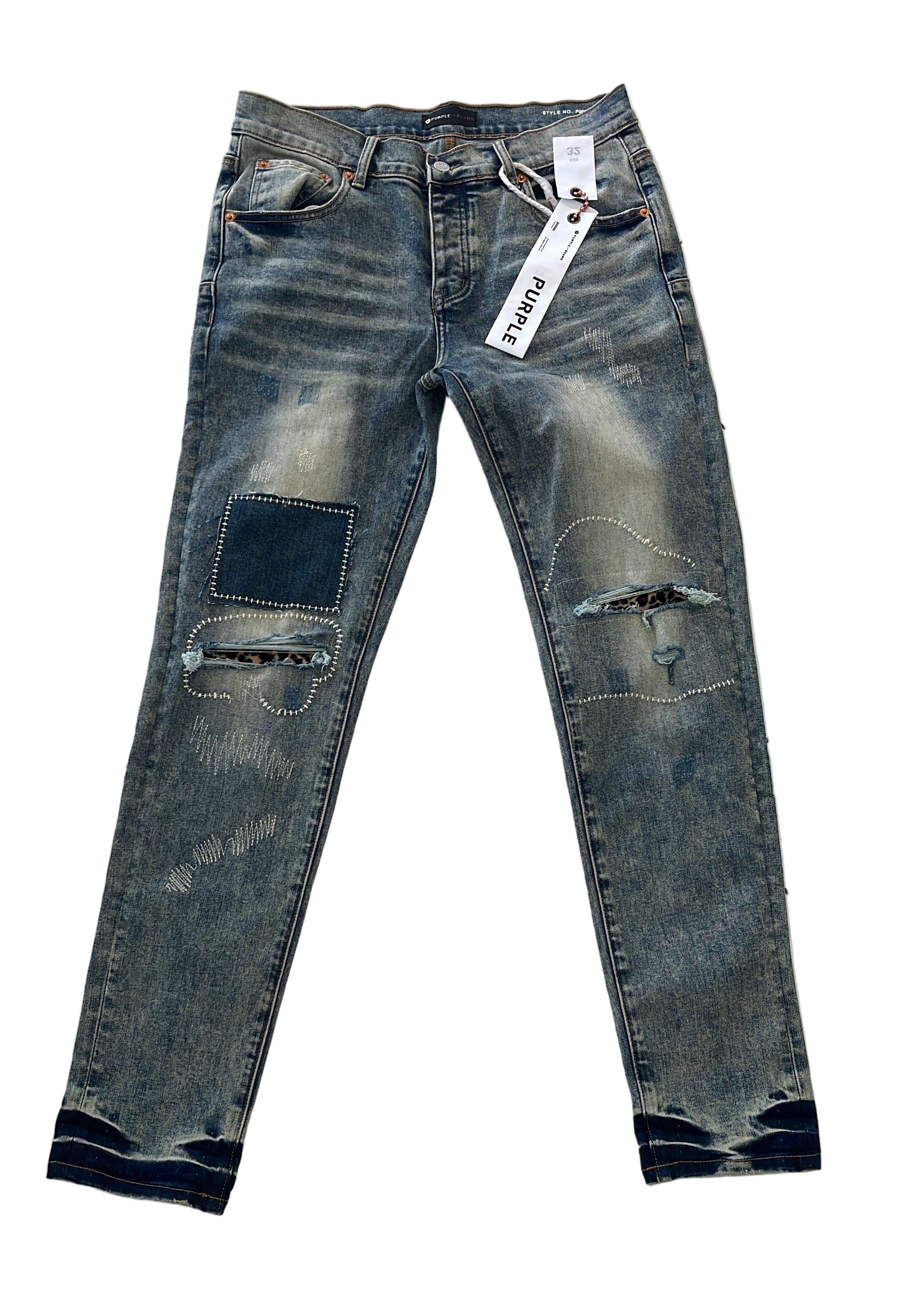 Purple Brand "Pants"  Cheetah Light Wash