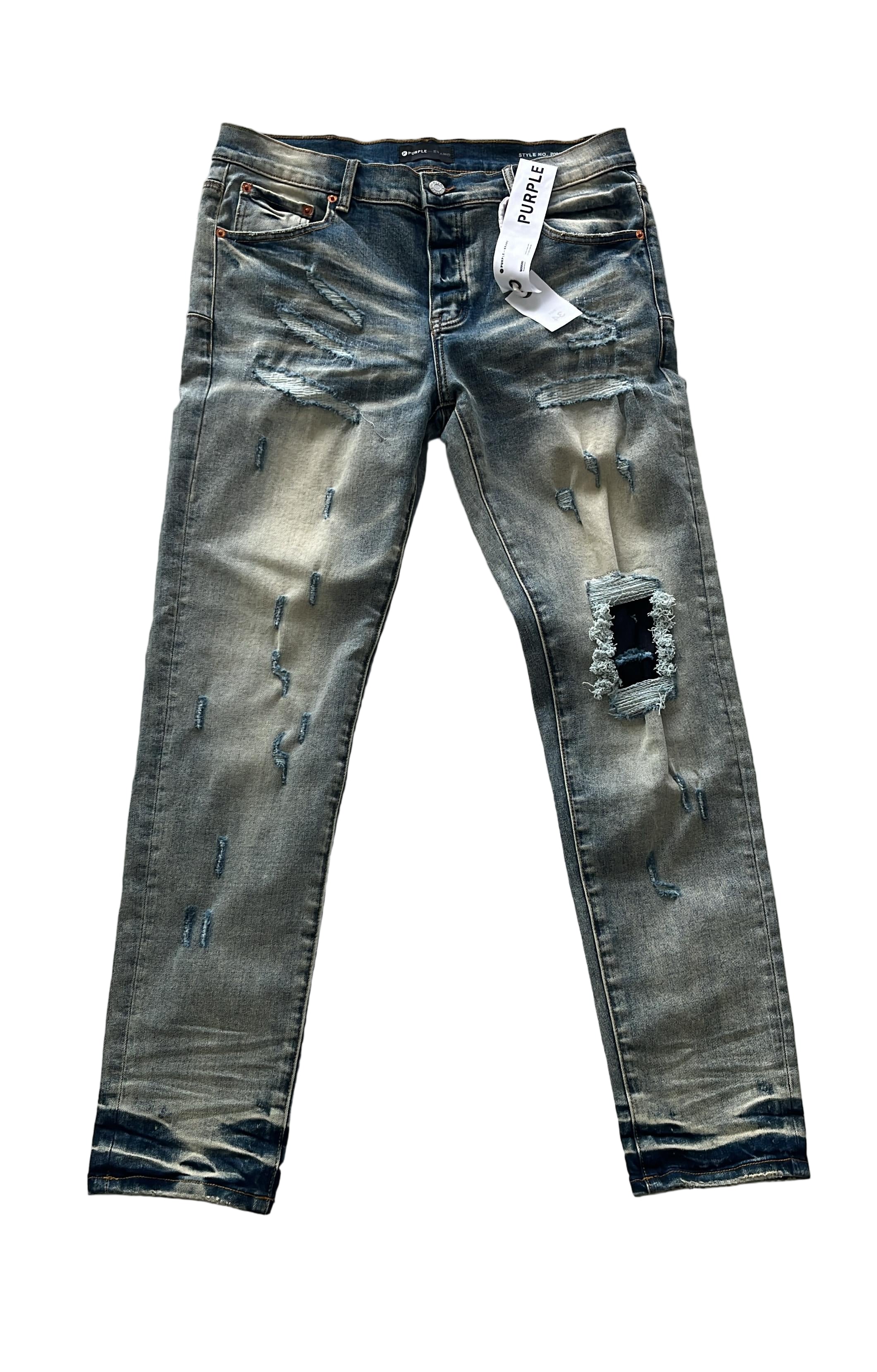 Purple Brand Jeans Vintage Wash With Rips
