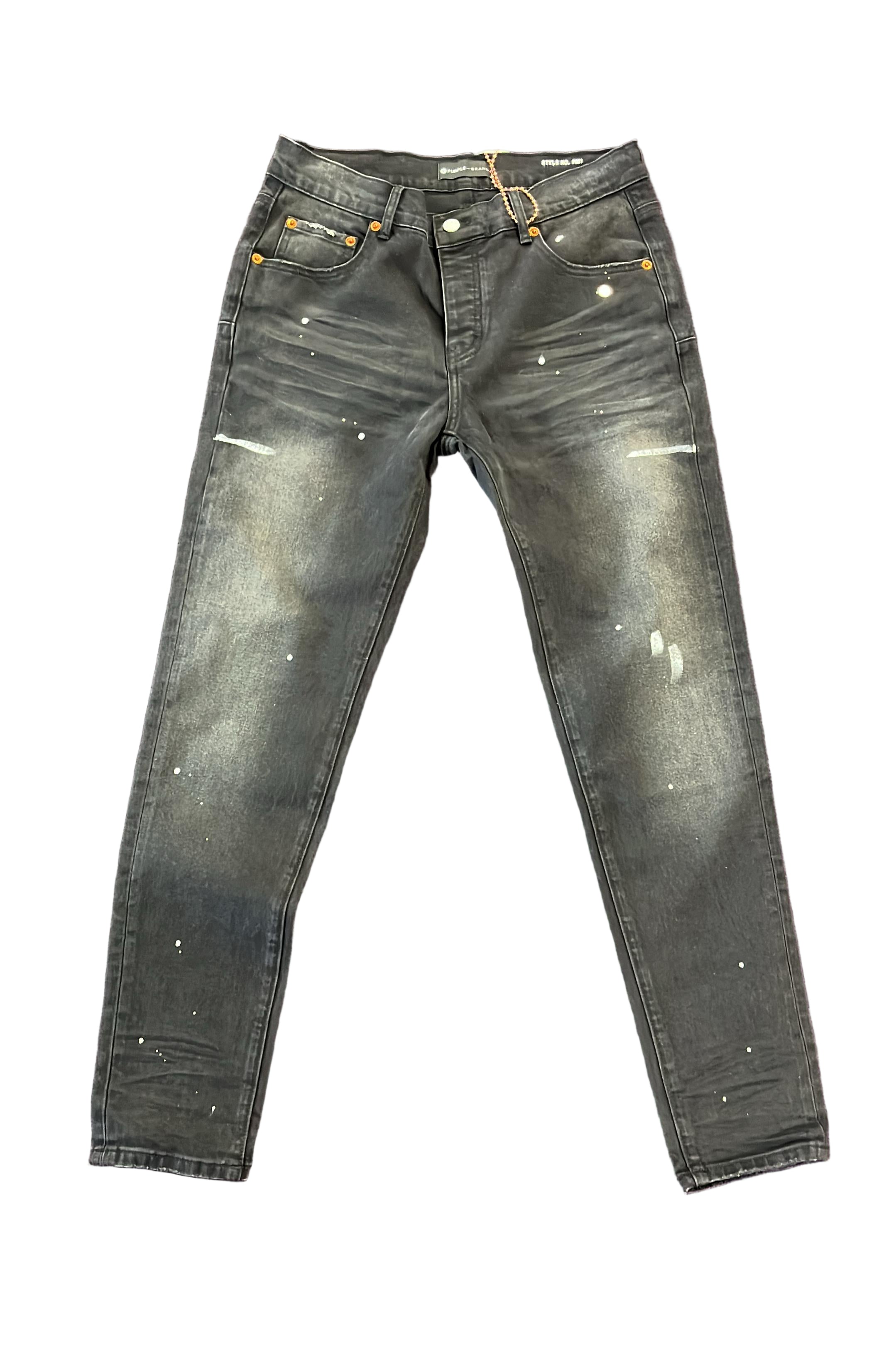 Purple Brand Jeans Jet Black With Paint