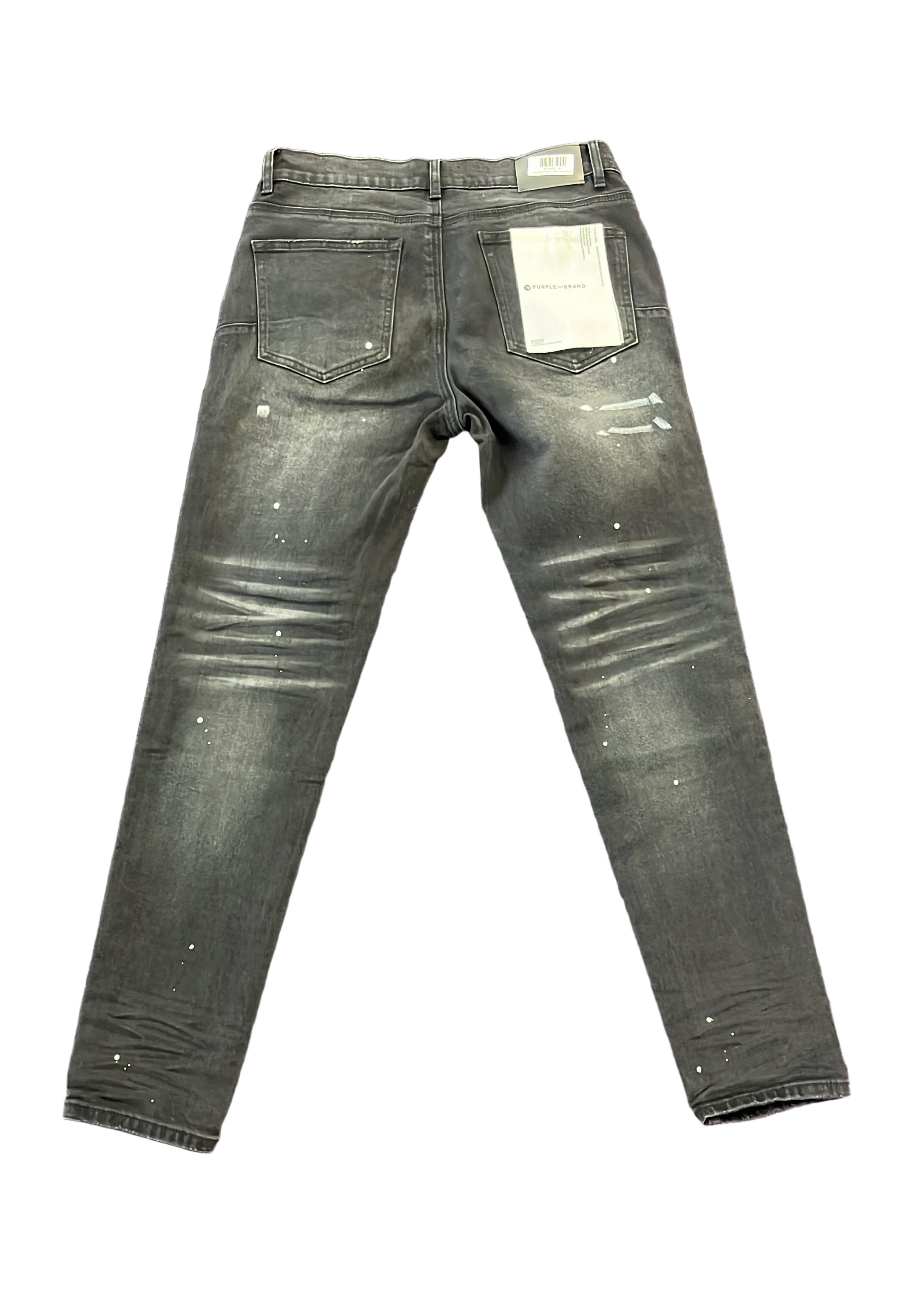 Purple Brand Jeans Jet Black With Paint