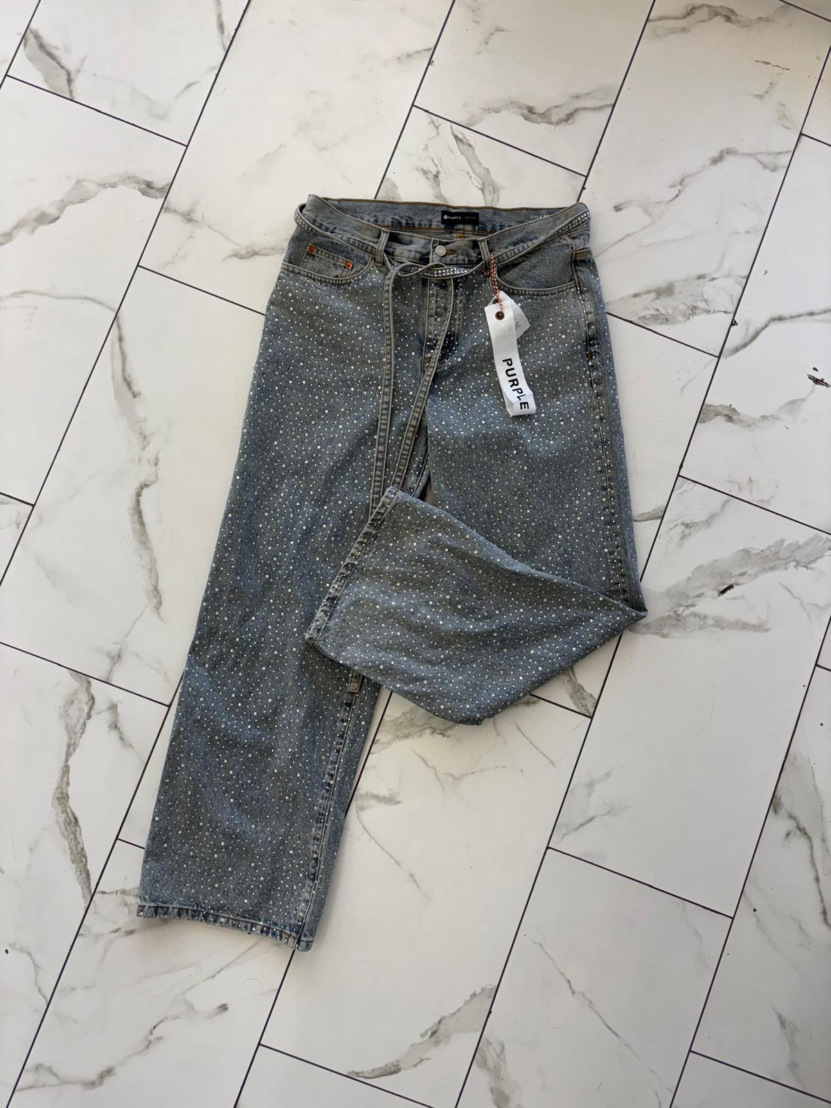 Purple Brand "Diamond" Baggy Pants Light Wash