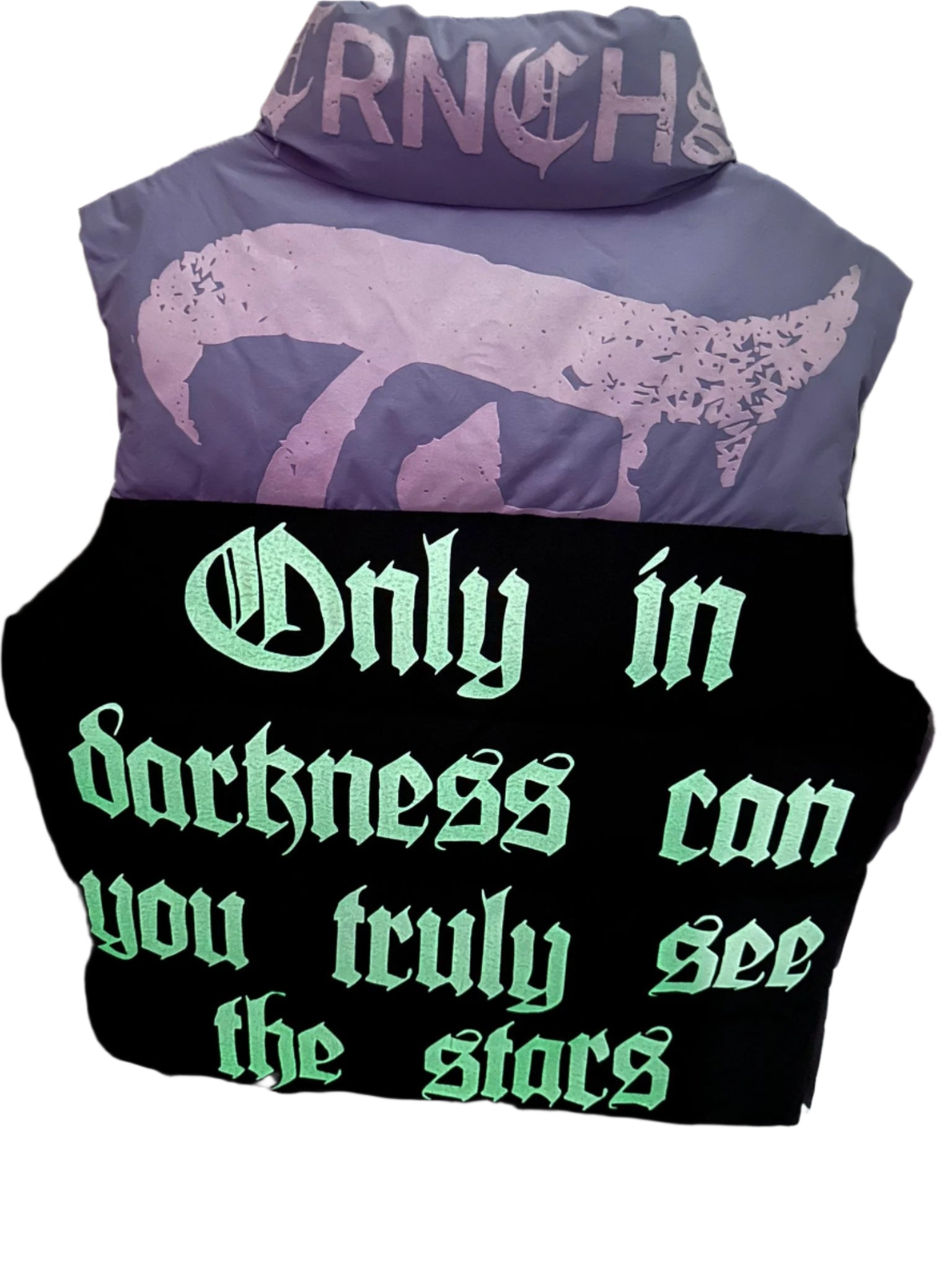 Trnchs "Aurora" Bubble Vest Blue Glow In Dark