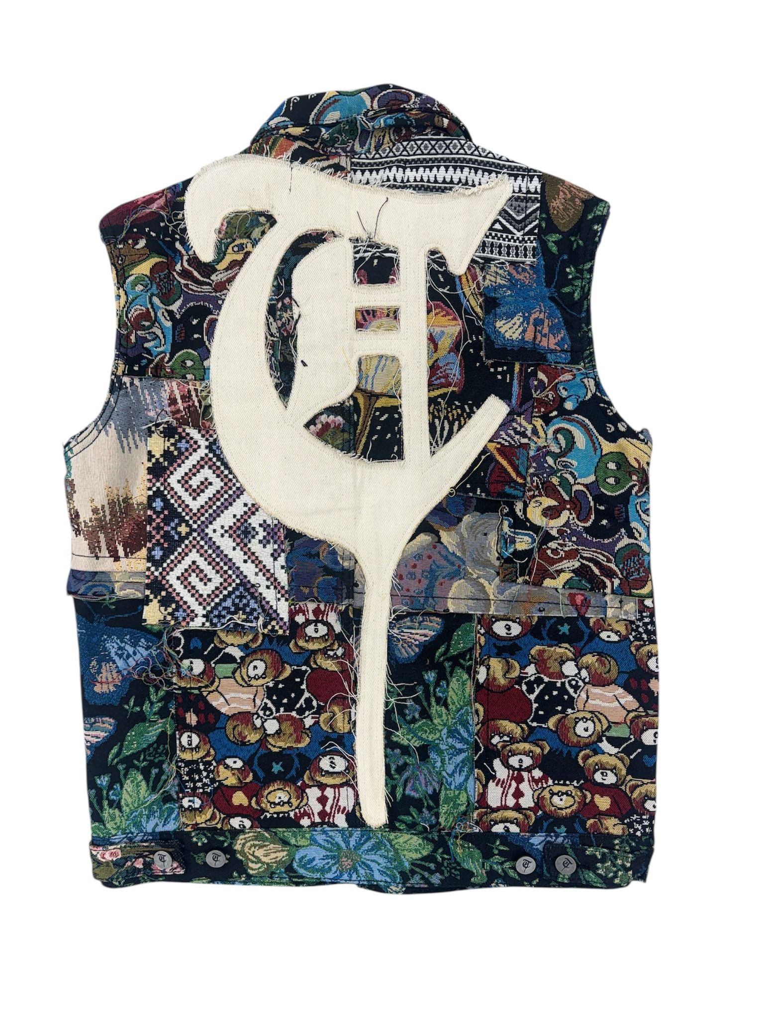 Trnchs "Love" Cut Off Jacket Multi Color