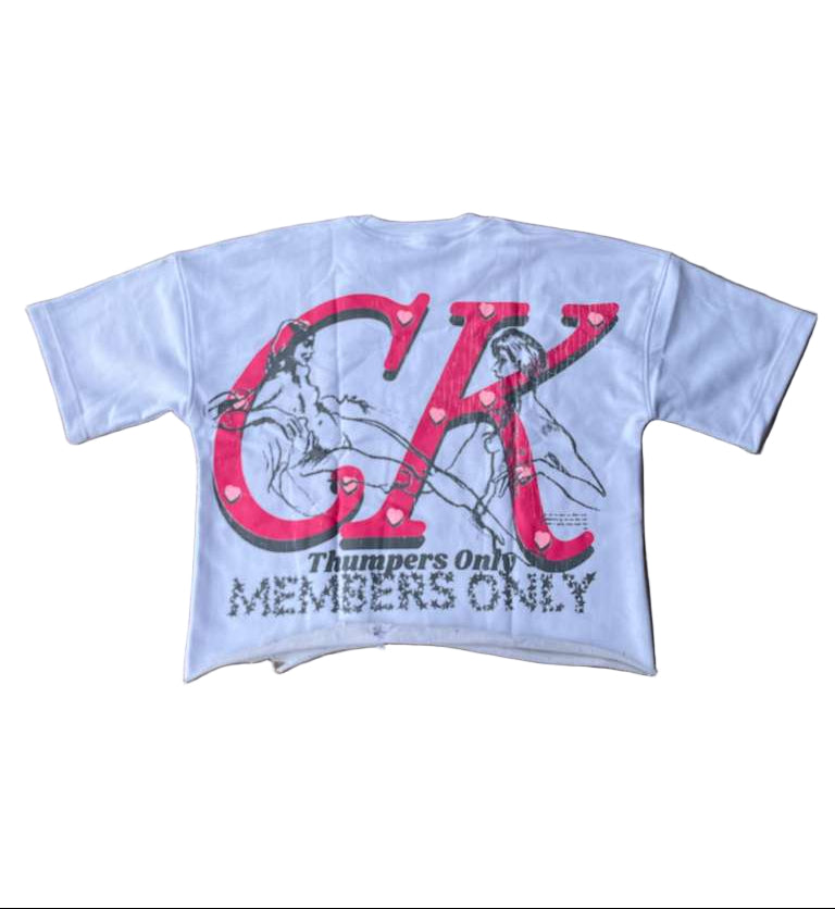 Thumpers Only "Victory" Cropped Tee White