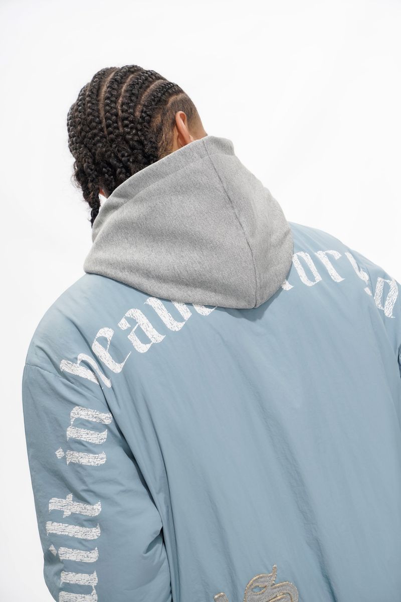 Trnchs "Heavens Armor" Hooded Jacket Slate Blue