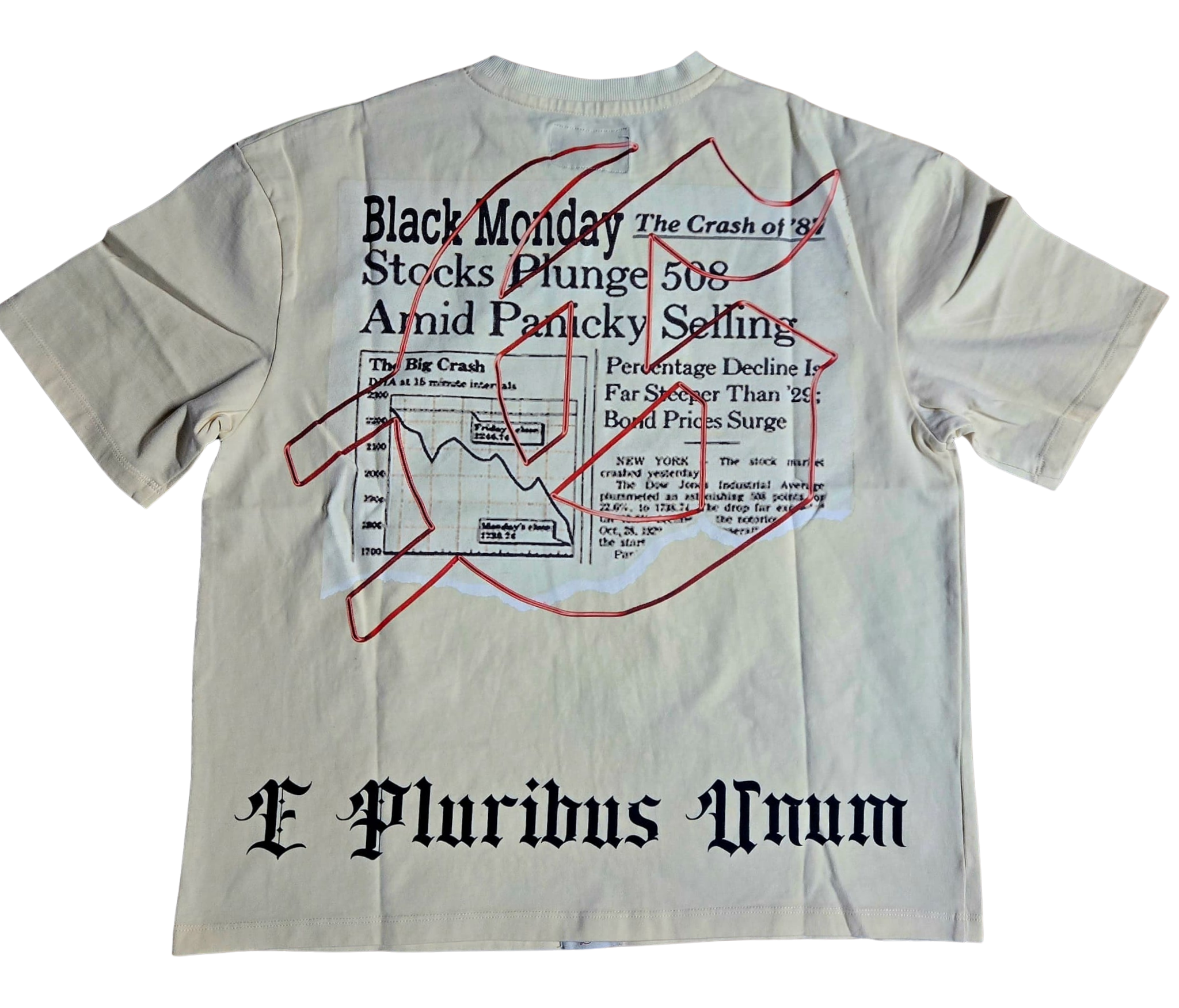 Godspeed “Black Monday” Skull Racer Tee – Cream