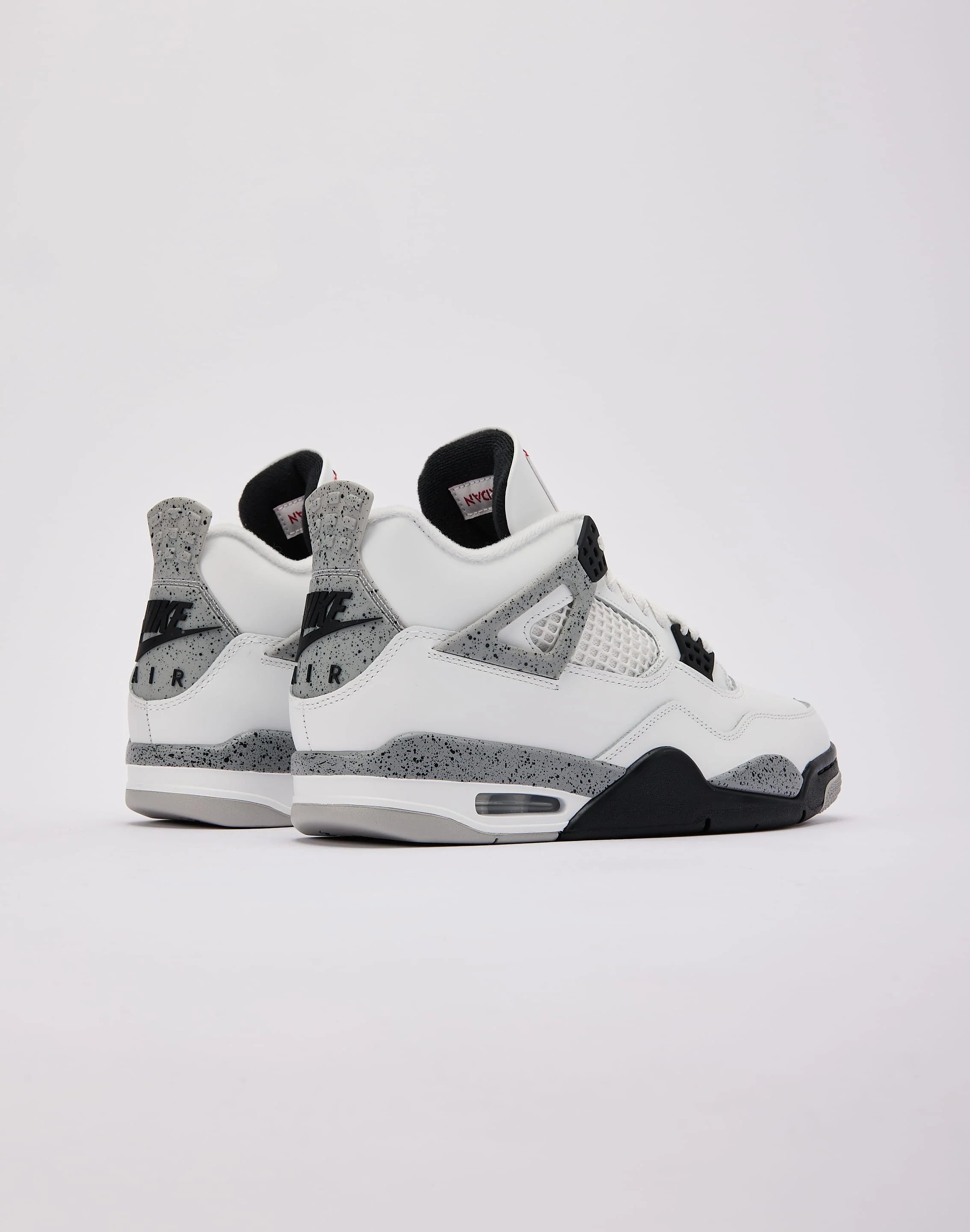 Air Jordan 4 Retro OG White Cement sneaker, side view