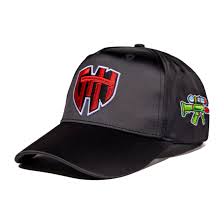 GTH Hydro Splash Hat – Black Satin Cap (Embroidered Logo + Side Splash Detail)