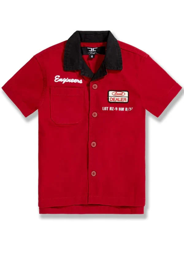 Jordan Craig Retro "Re-Up" Button Up Red
