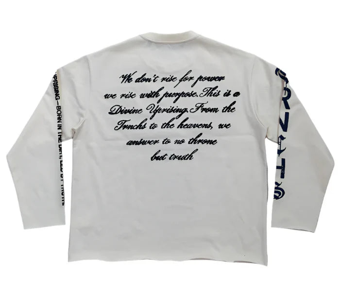 Trnchs "Divine Uprising" Long Sleeve Tee White
