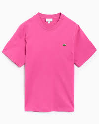 Lacoste Classic Croc Logo Tee – Pink