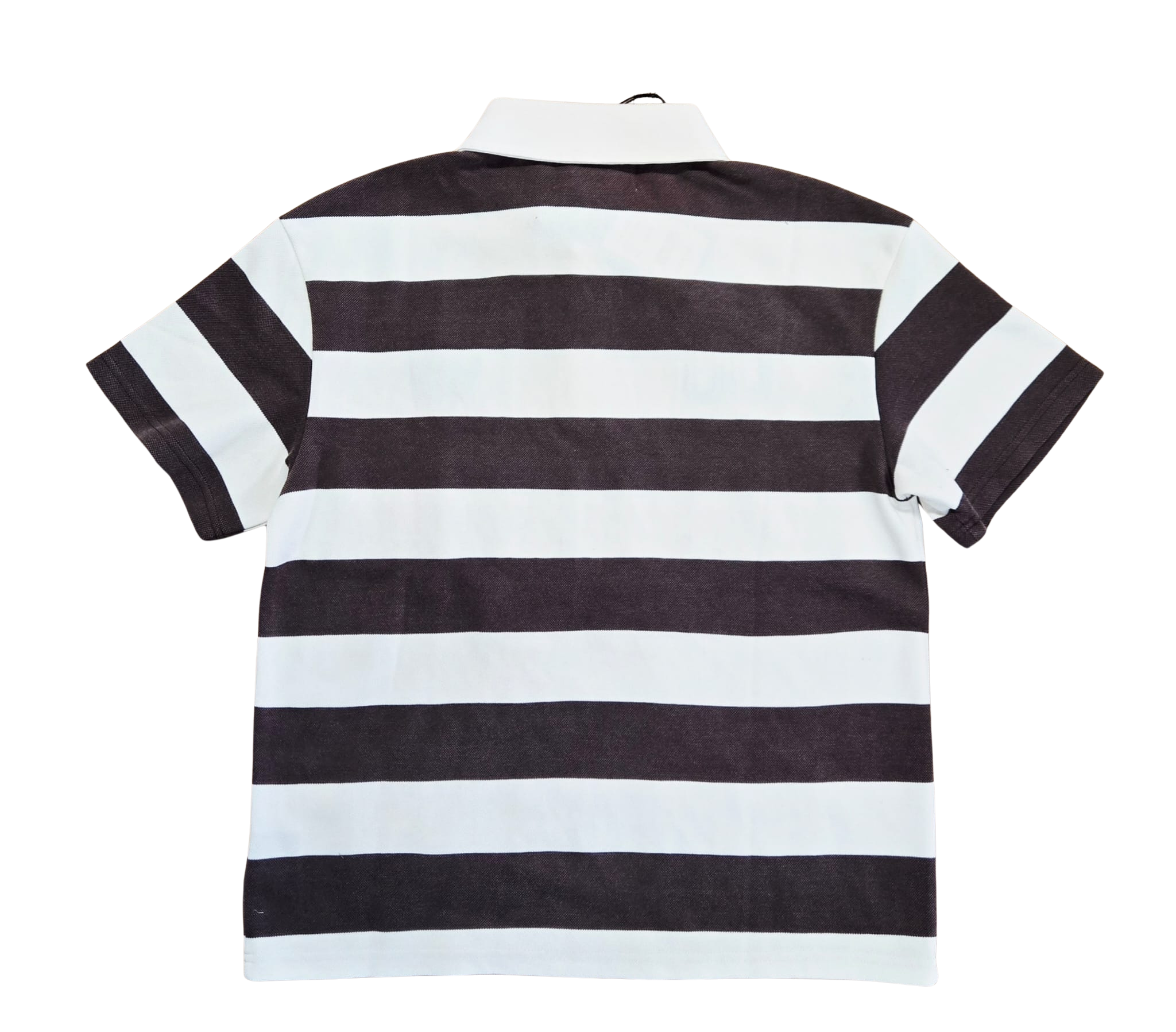 Majestik “XX Sports” Stripe Polo Light Brown/White
