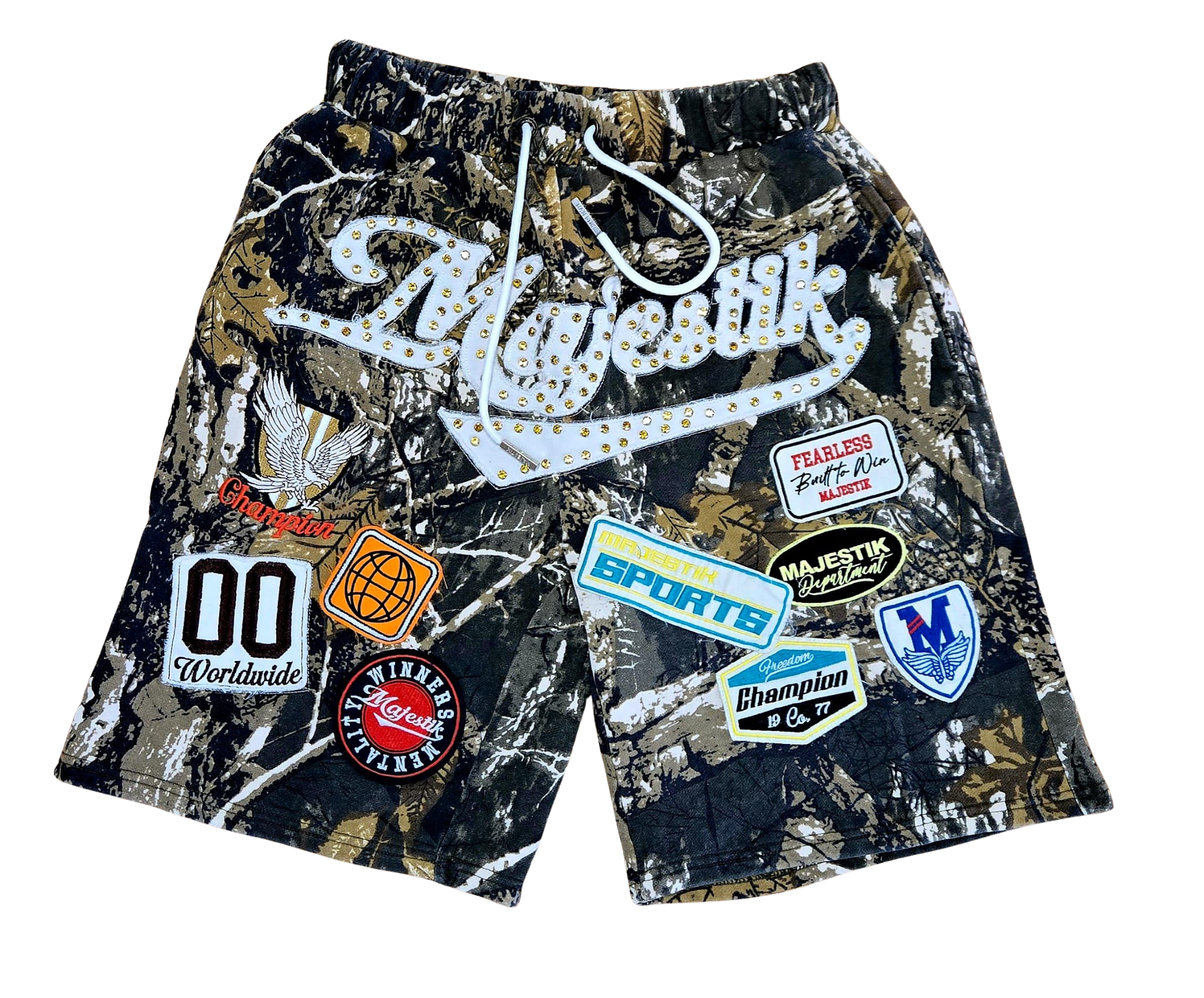 Majestik Patchwork XX SPORTS Shorts – Camo