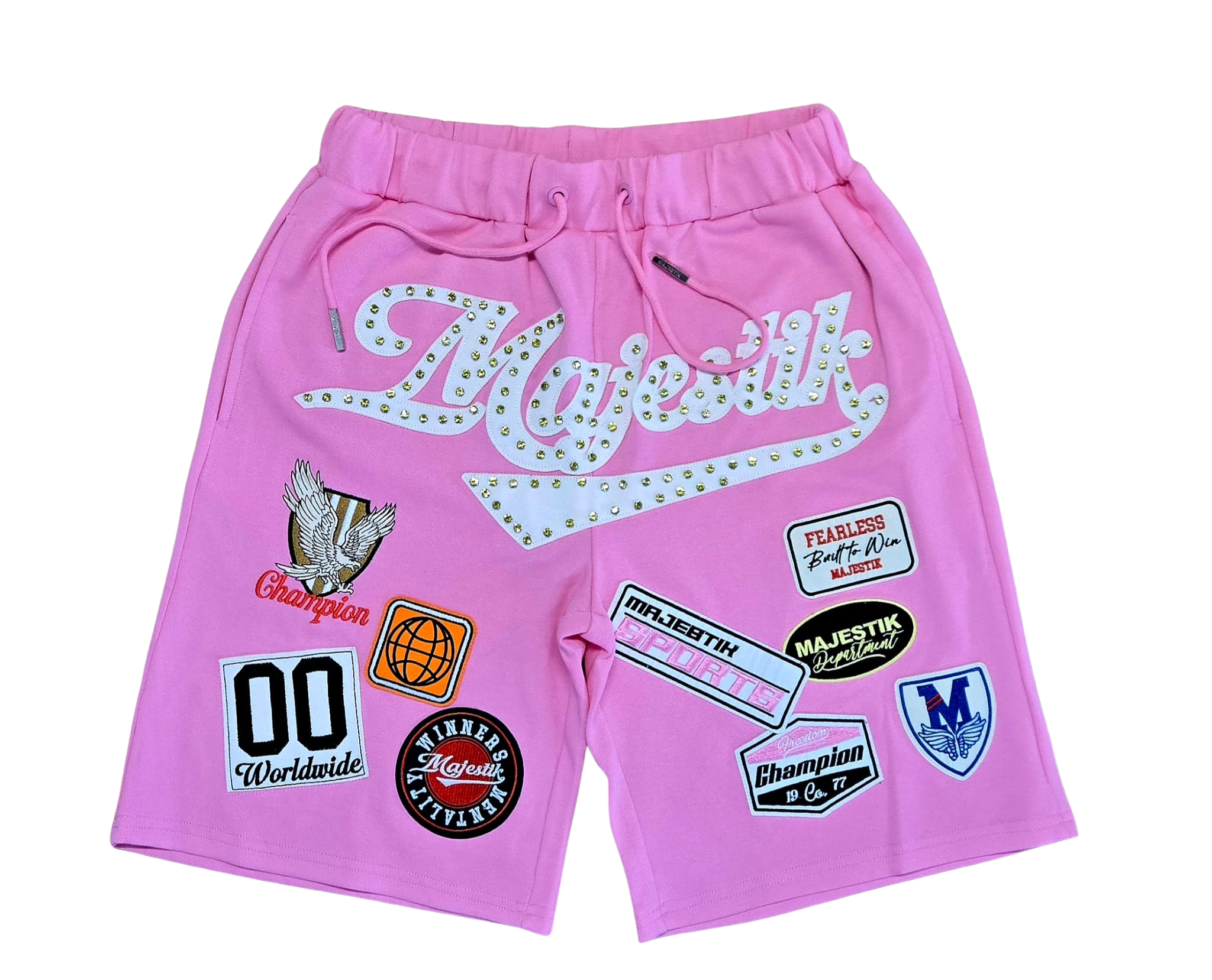 Majestik Patchwork XX SPORTS Shorts – Pink