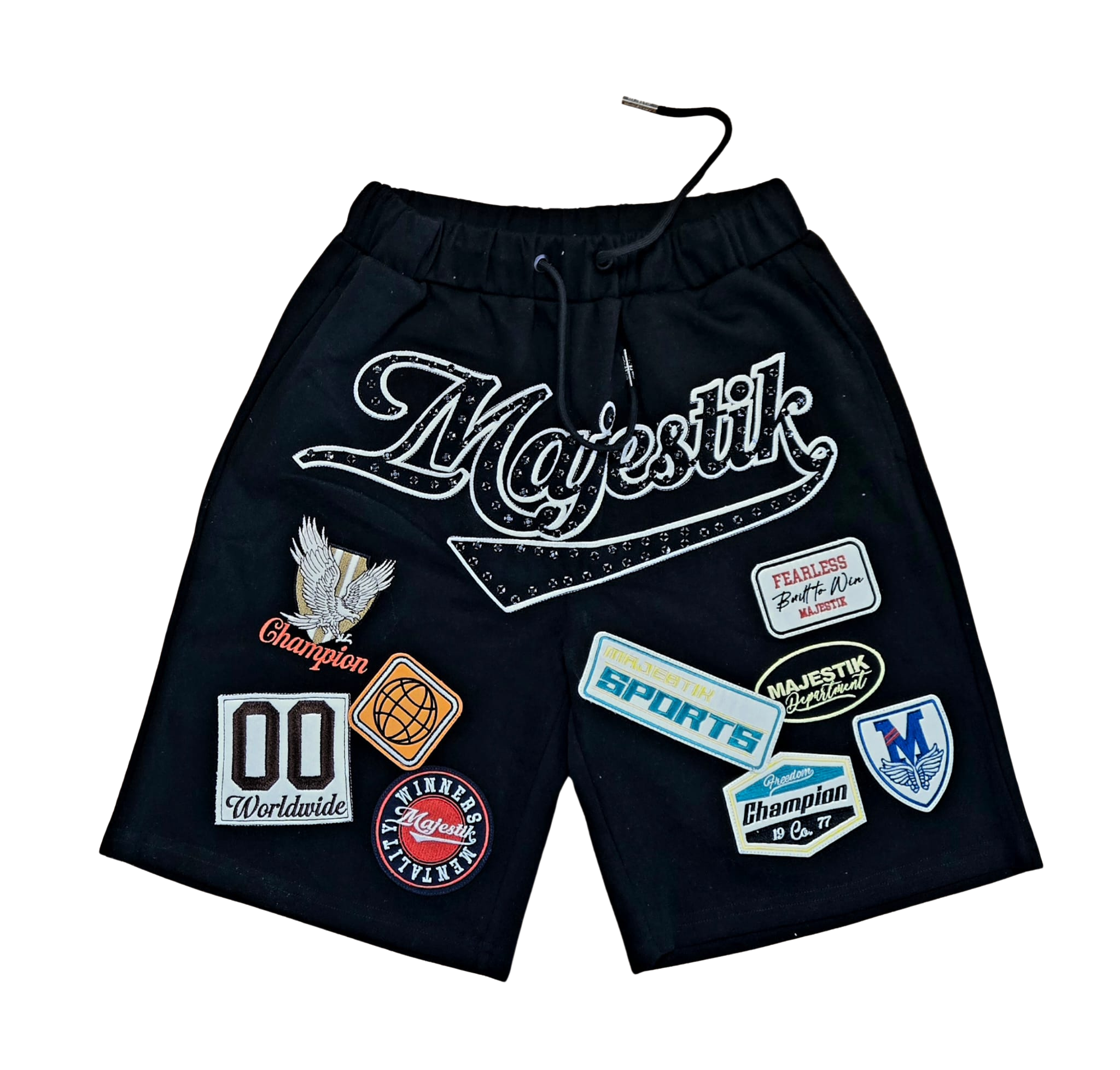 Majestik Patchwork XX SPORTS Shorts – Black