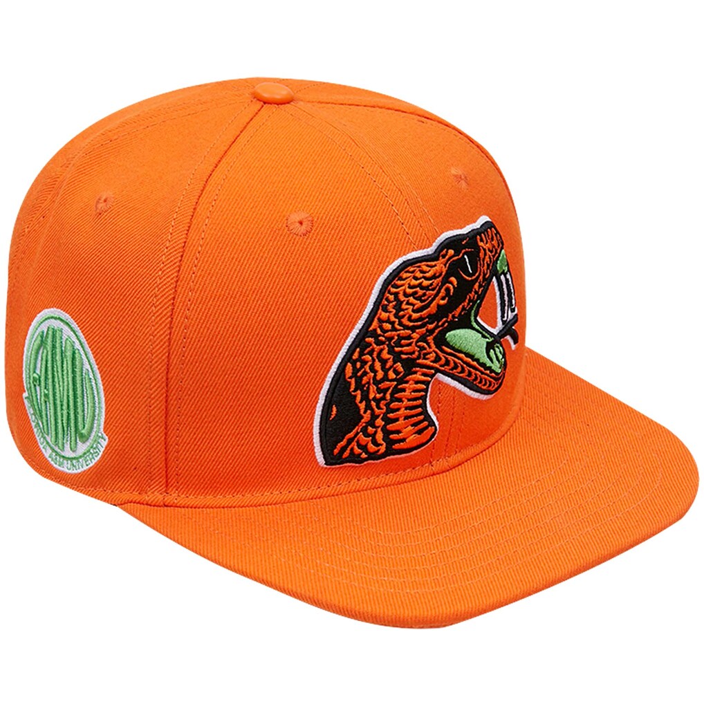 Pro Standard Florida A&M Rattlers Mascot Snapback Hat – Orange