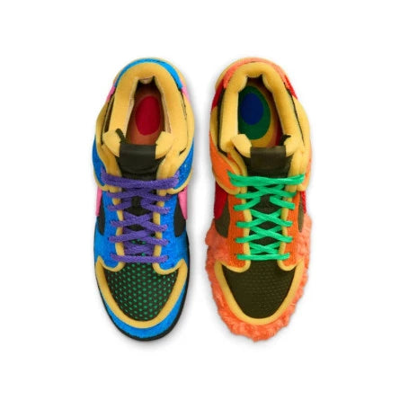 CPFM x Nike Dunk Low Swamp Sponge Blue sneaker, heel view