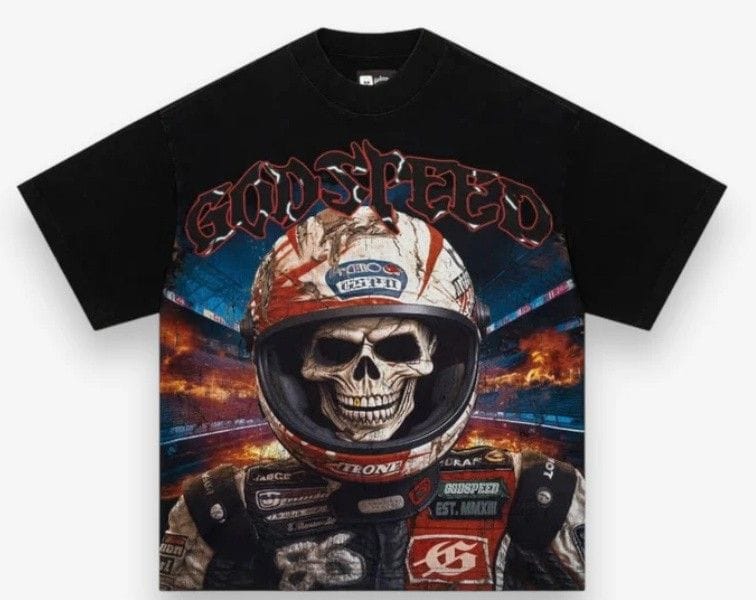 Godspeed “Racer Goldie” Tee – Black