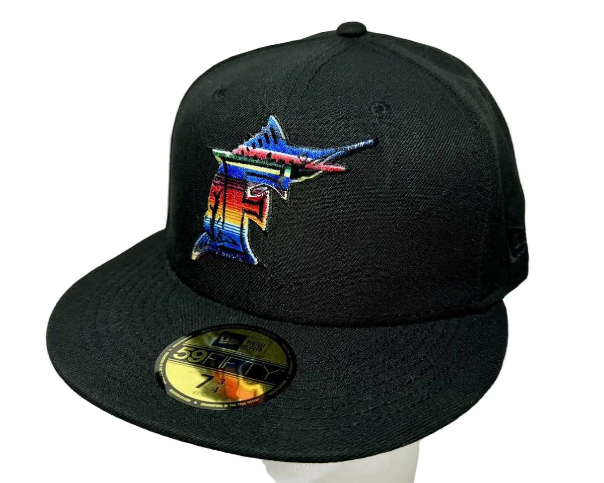 Florida Marlins New Era 59FIFTY Fitted Hat – Black