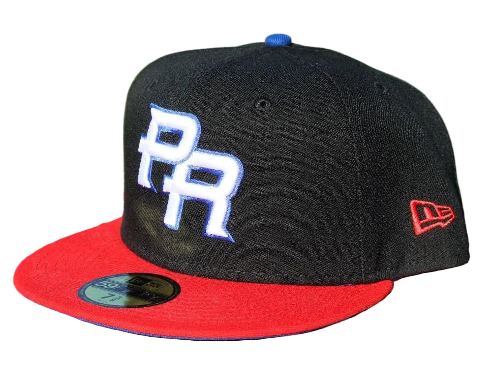 Purple Brand PR Logo New Era 59FIFTY Fitted Hat – Black/Red
