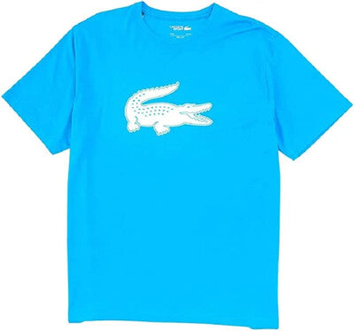 Lacoste Oversized Croc Logo Tee - Blue