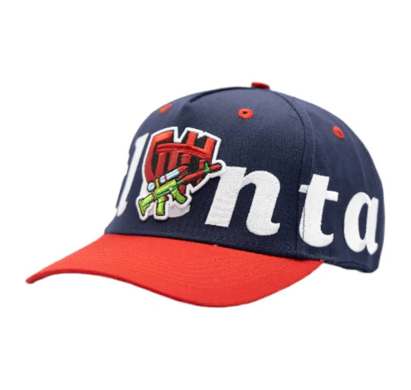 Glo Gang Water Gun Snapback Hat – Navy/Red