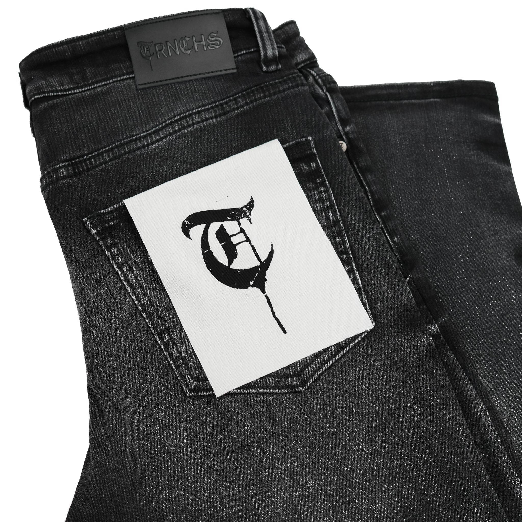"TA'IZZ" Black Wash Skinny Denim