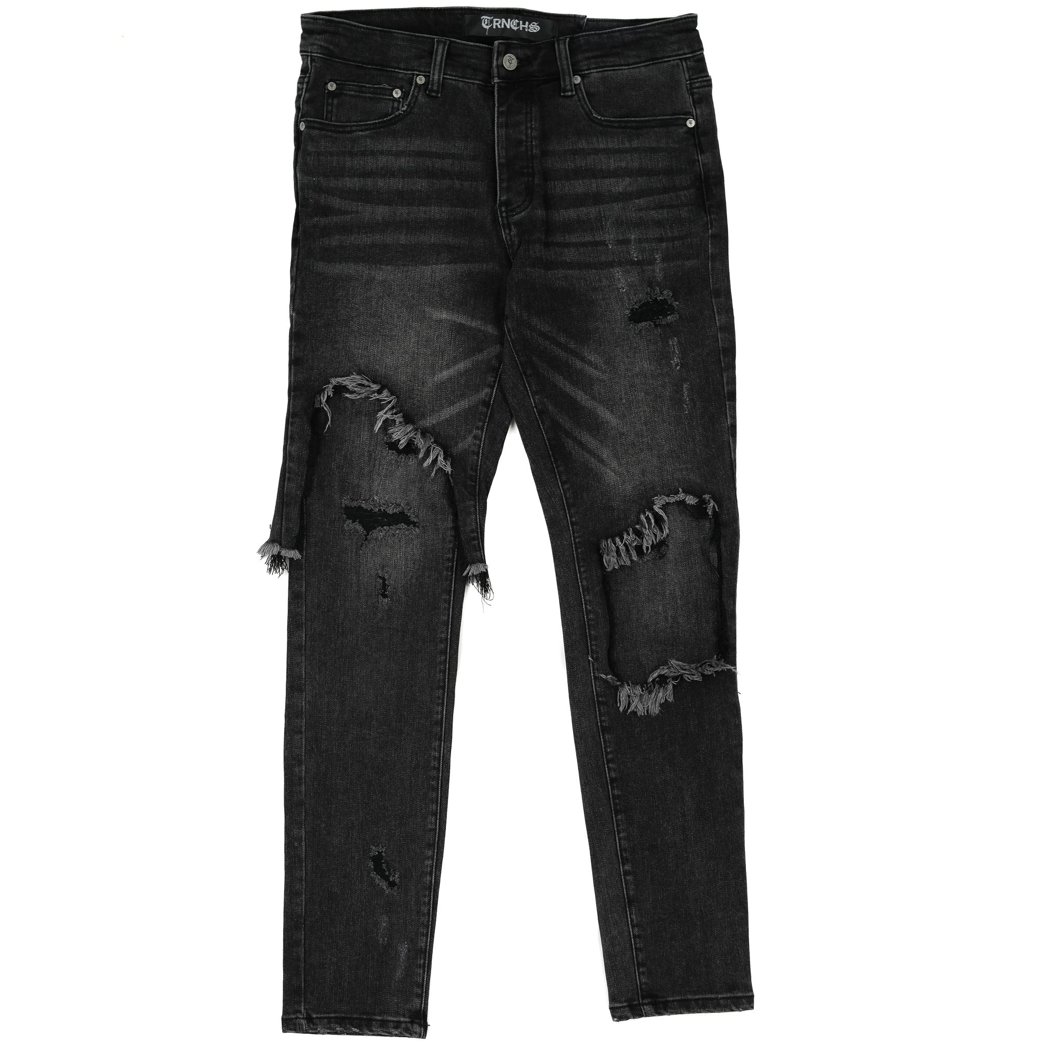 "TA'IZZ" Black Wash Skinny Denim