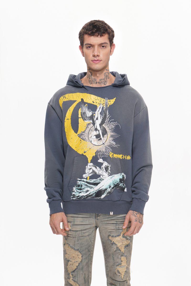 Trnchs "Weight Of Wings" Hoodie Navy Blue