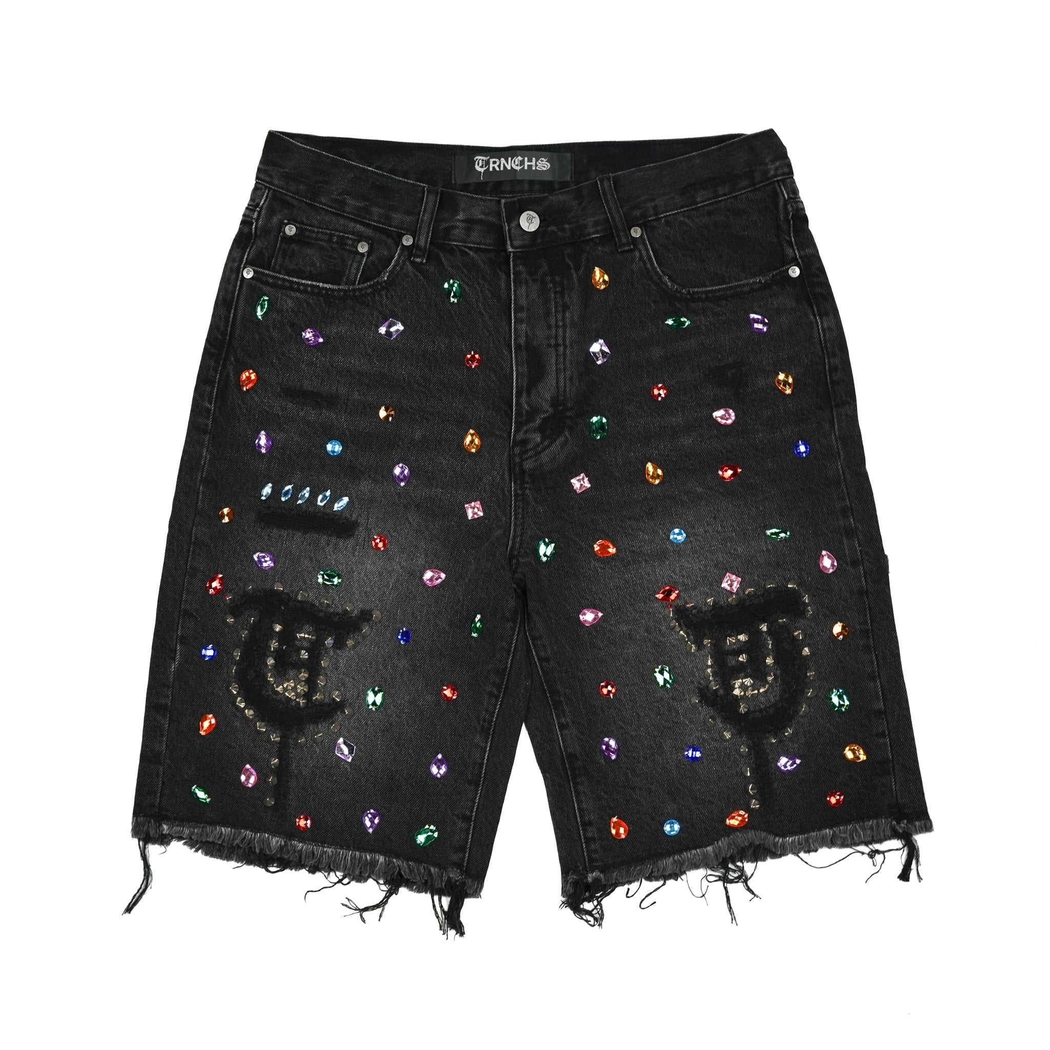 "ZABID" Dark Grey Wash Shorts